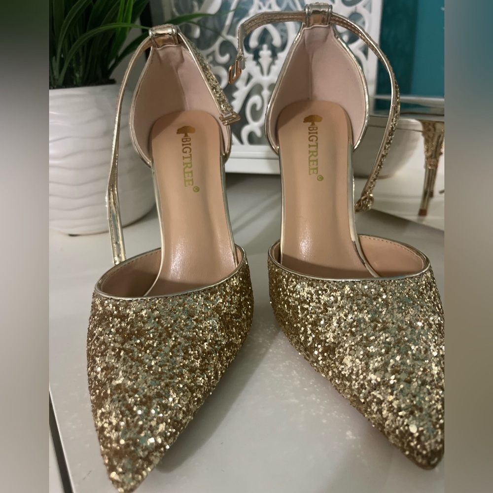 Glitter High-Heels Sequins Ladies Size 7.5 - Picture 6 of 9